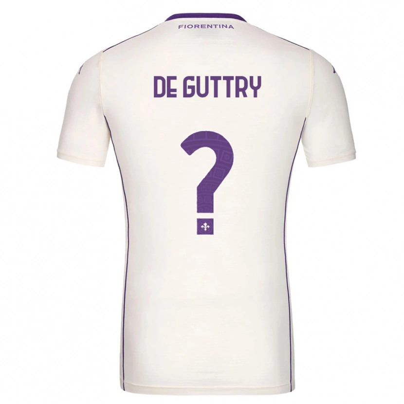 Danxen Mulher Camisola Elia De Guttry #0 Branco Roxo Vermelho Alternativa 2025/26 Camisa