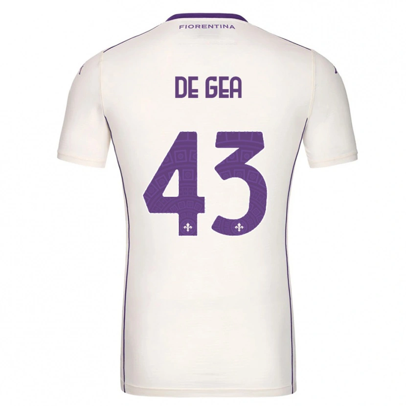 Danxen Mulher Camisola David De Gea #43 Branco Roxo Vermelho Alternativa 2025/26 Camisa