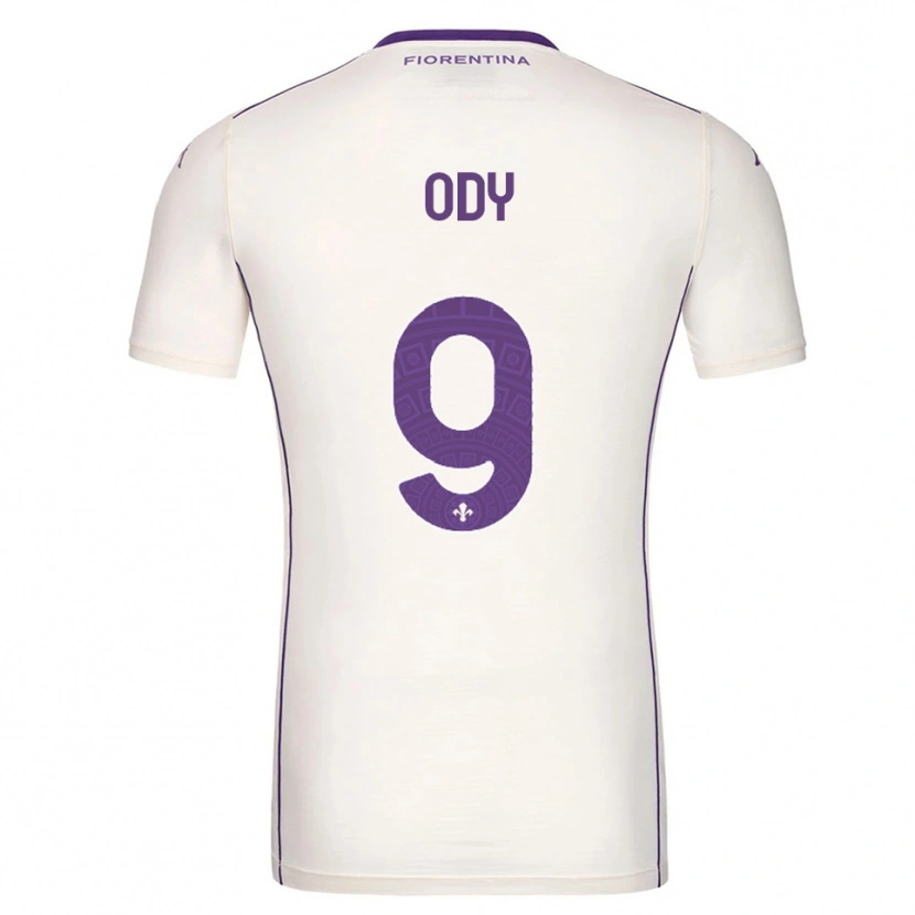 Danxen Mulher Camisola Edwin Ody #9 Branco Roxo Vermelho Alternativa 2025/26 Camisa