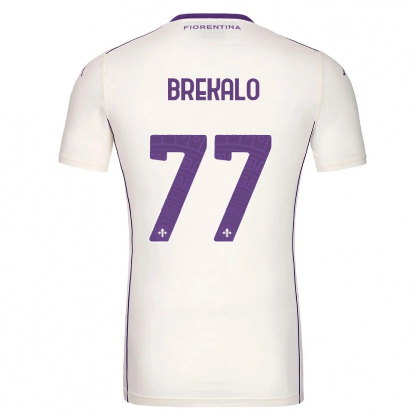 Danxen Mulher Camisola Josip Brekalo #77 Branco Roxo Vermelho Alternativa 2025/26 Camisa