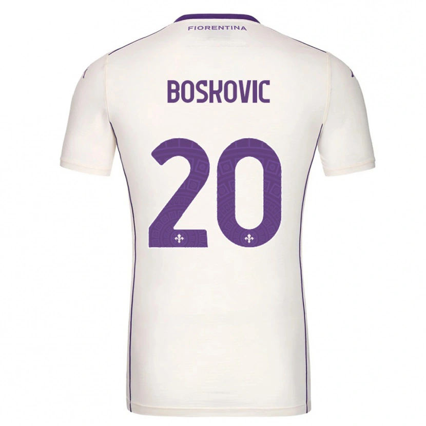 Danxen Mulher Camisola Matko Boskovic #20 Branco Roxo Vermelho Alternativa 2025/26 Camisa