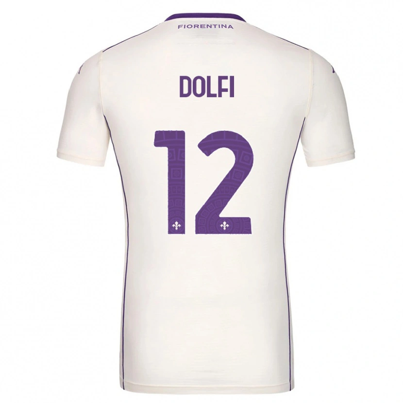 Danxen Mulher Camisola Brando Dolfi #12 Branco Roxo Vermelho Alternativa 2025/26 Camisa