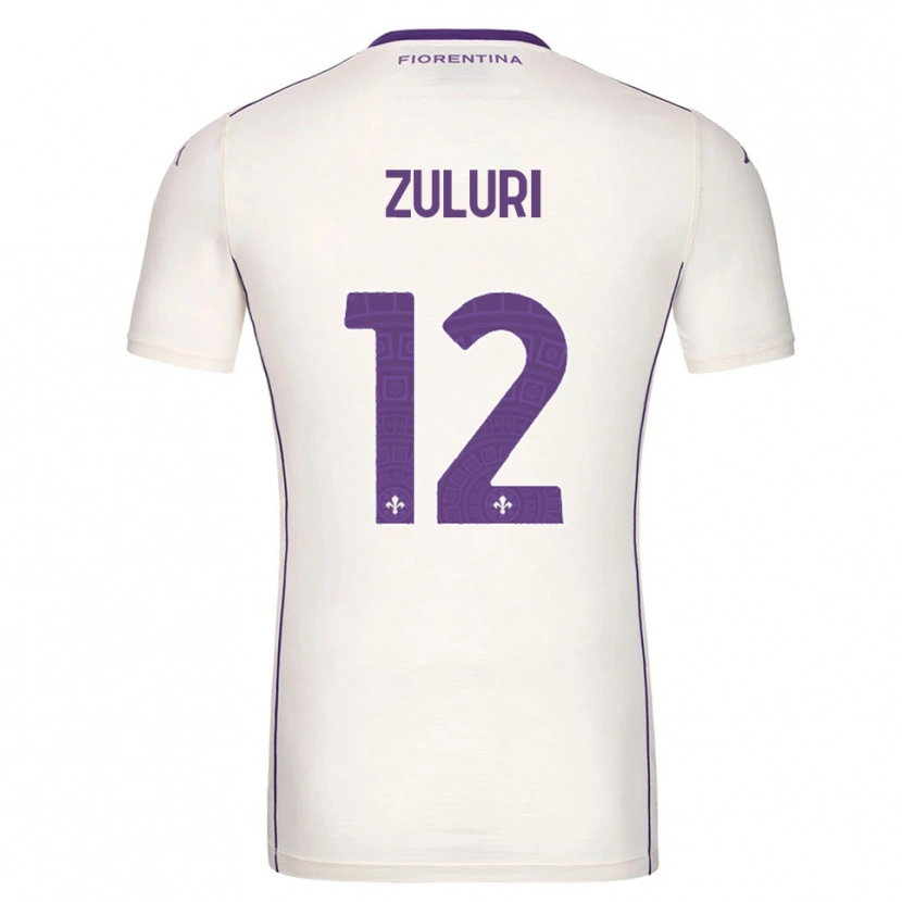 Danxen Mulher Camisola Athena Zuluri #12 Branco Roxo Vermelho Alternativa 2025/26 Camisa