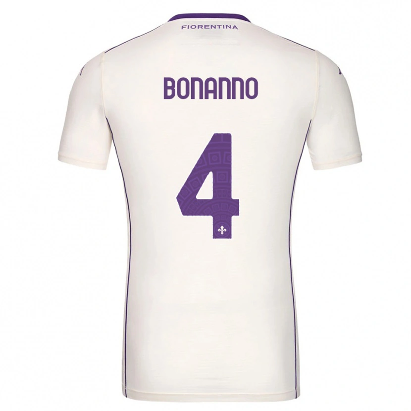Danxen Mulher Camisola Piergiorgio Bonanno #4 Branco Roxo Vermelho Alternativa 2025/26 Camisa