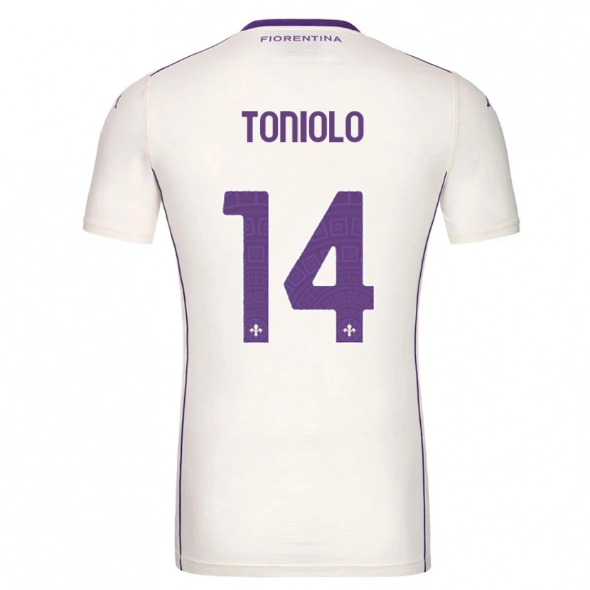 Danxen Mulher Camisola Martina Toniolo #14 Branco Roxo Vermelho Alternativa 2025/26 Camisa
