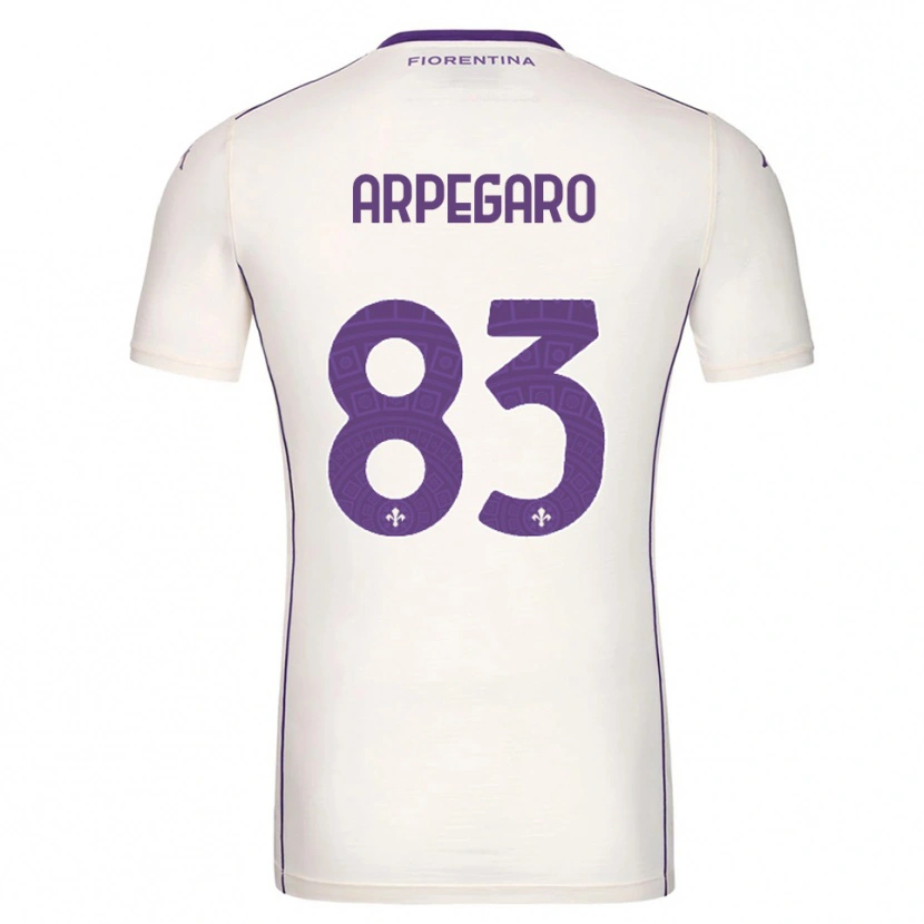 Danxen Mulher Camisola Sofia Arpegaro #83 Branco Roxo Vermelho Alternativa 2025/26 Camisa
