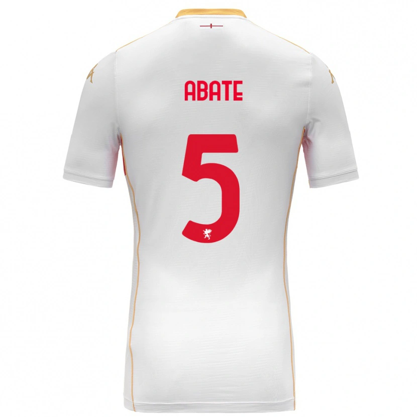 Danxen Mulher Camisola Giada Abate #5 Branco Vermelho Alternativa 2025/26 Camisa