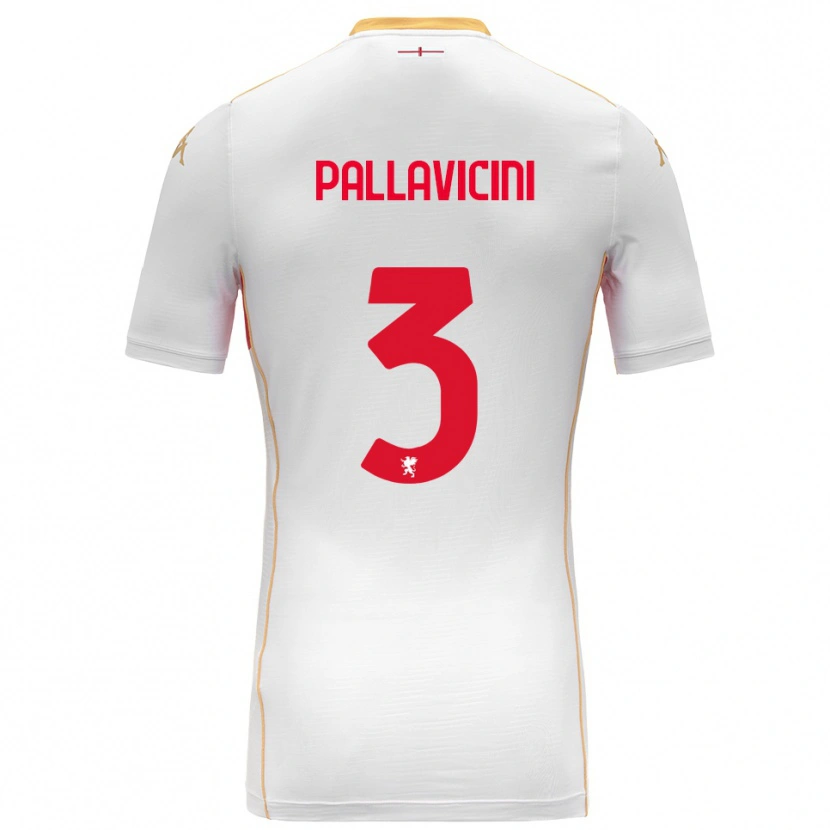 Danxen Mulher Camisola Matteo Pallavicini #3 Branco Vermelho Alternativa 2025/26 Camisa