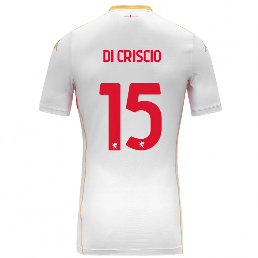 Danxen Mulher Camisola Federica Di Criscio #15 Branco Vermelho Alternativa 2025/26 Camisa