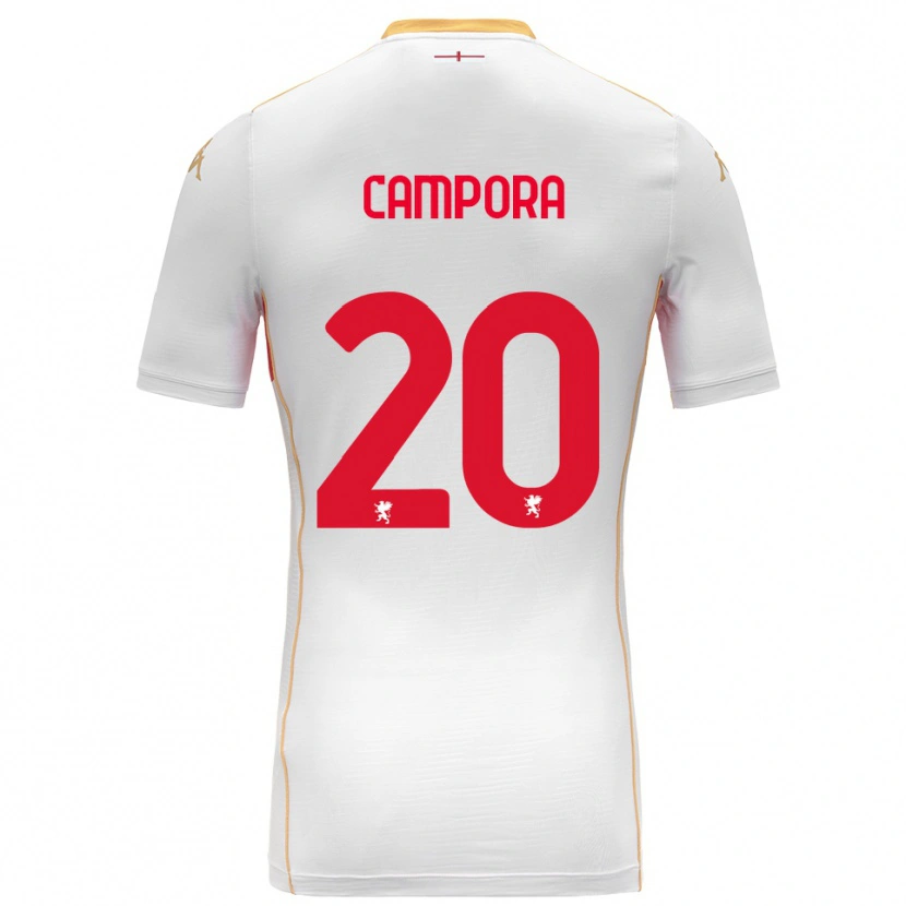 Danxen Mulher Camisola Alice Campora #20 Branco Vermelho Alternativa 2025/26 Camisa