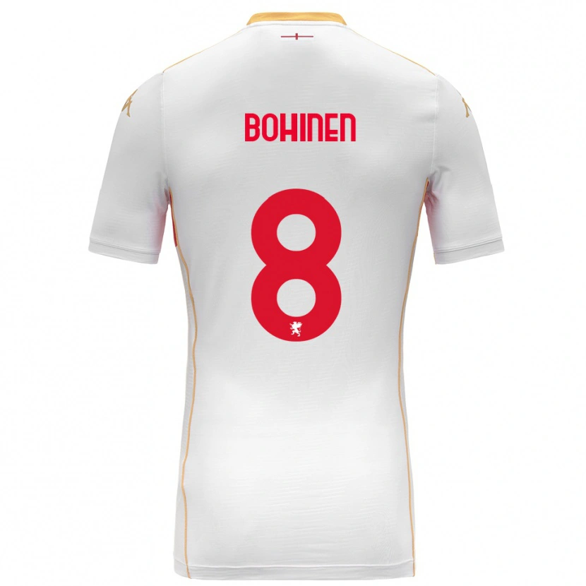 Danxen Mulher Camisola Emil Bohinen #8 Branco Vermelho Alternativa 2025/26 Camisa
