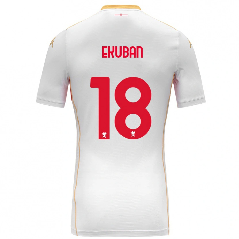 Danxen Mulher Camisola Caleb Ekuban #18 Branco Vermelho Alternativa 2025/26 Camisa