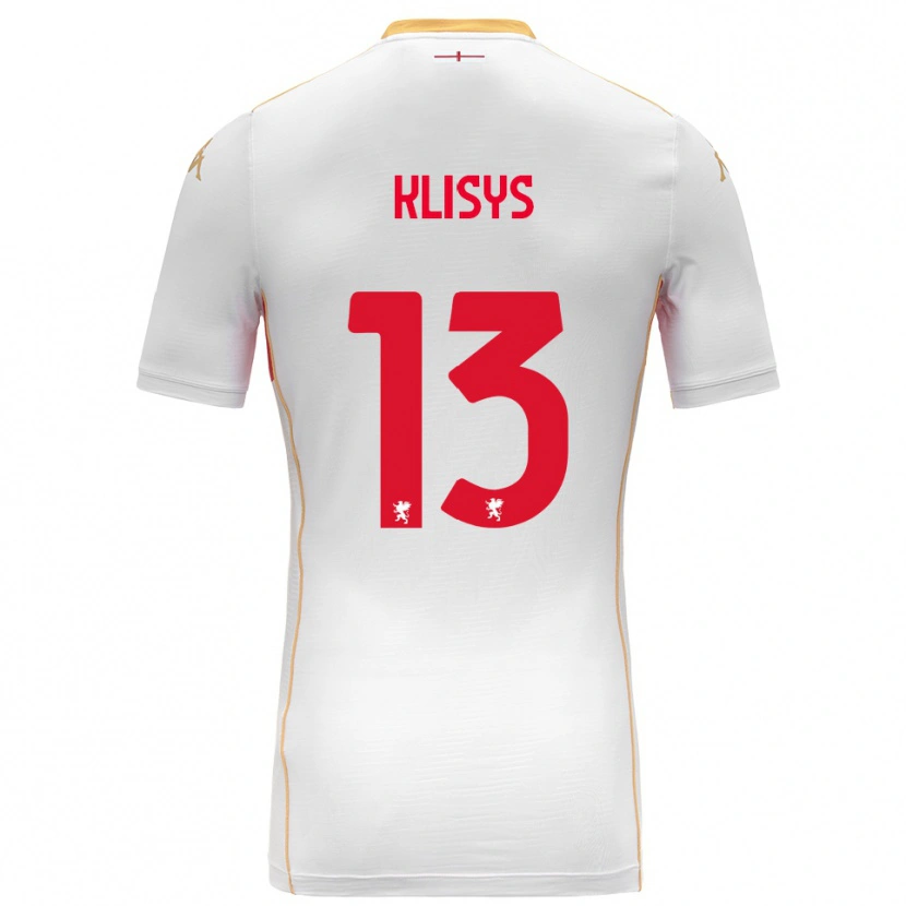 Danxen Mulher Camisola Lukas Klišys #13 Branco Vermelho Alternativa 2025/26 Camisa