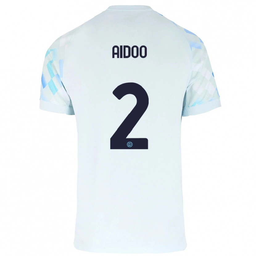 Danxen Mulher Camisola Mike Aidoo #2 Branco Azul Alternativa 2025/26 Camisa