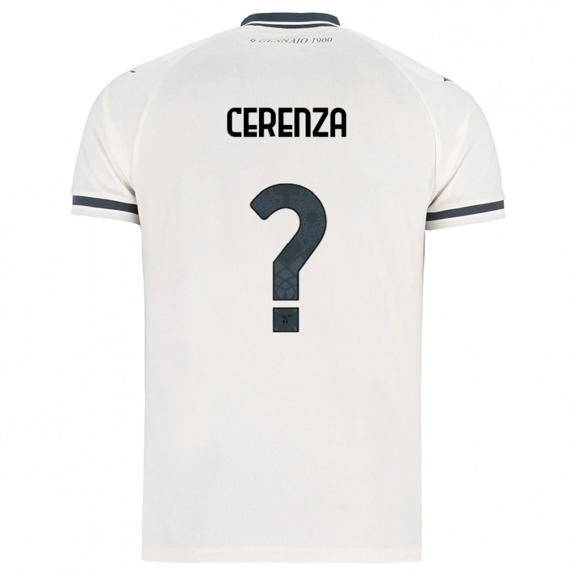 Danxen Mulher Camisola Francesco Cerenza #0 Branco Marinho Alternativa 2025/26 Camisa
