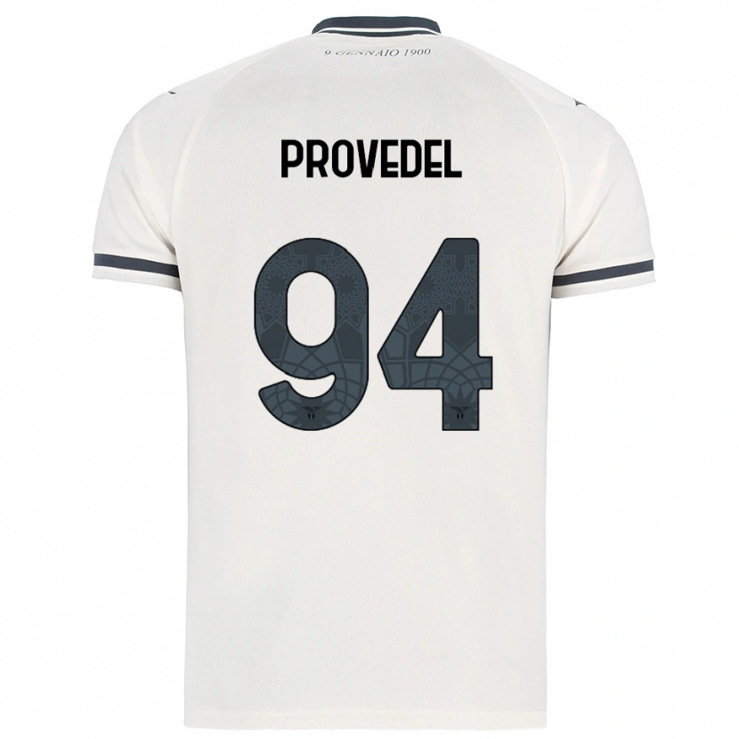 Danxen Mulher Camisola Ivan Provedel #94 Branco Marinho Alternativa 2025/26 Camisa