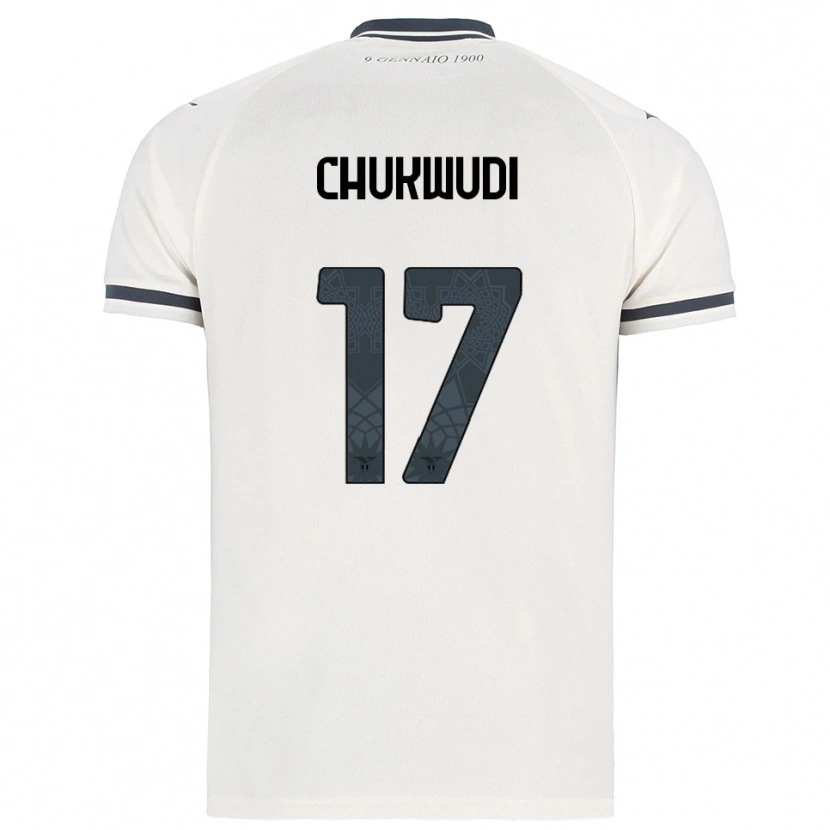 Danxen Mulher Camisola Ogonna Franca Chukwudi #17 Branco Marinho Alternativa 2025/26 Camisa