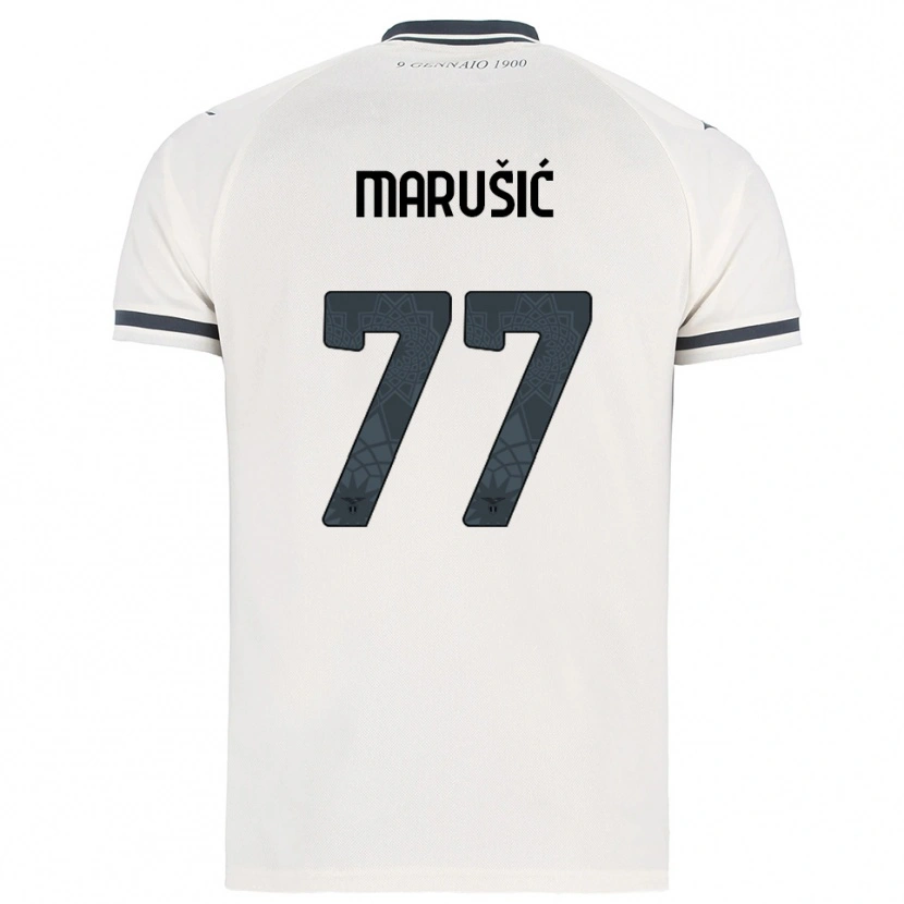 Danxen Mulher Camisola Adam Marusic #77 Branco Marinho Alternativa 2025/26 Camisa