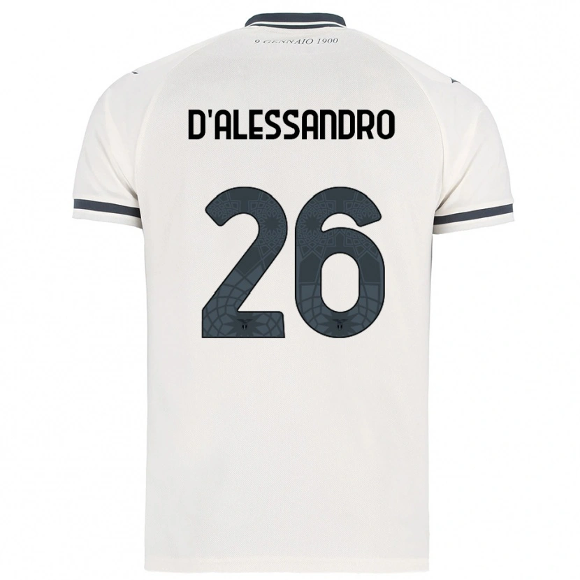 Danxen Mulher Camisola Mattya D'alessandro #26 Branco Marinho Alternativa 2025/26 Camisa