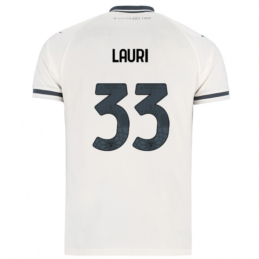 Danxen Mulher Camisola Giacomo Lauri #33 Branco Marinho Alternativa 2025/26 Camisa