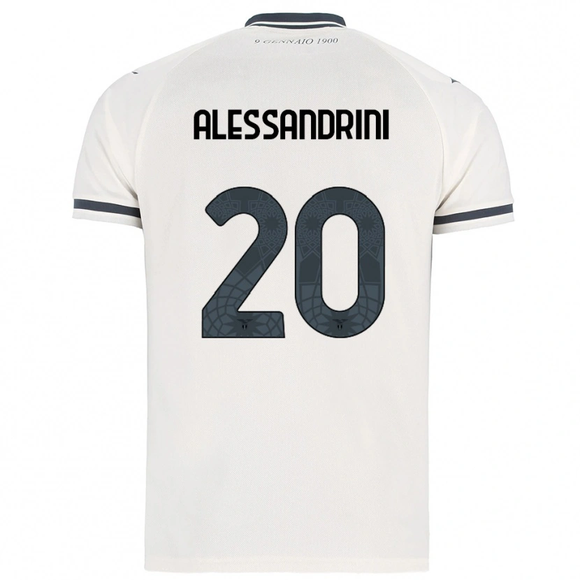 Danxen Mulher Camisola Fabrizio Alessandrini #20 Branco Marinho Alternativa 2025/26 Camisa