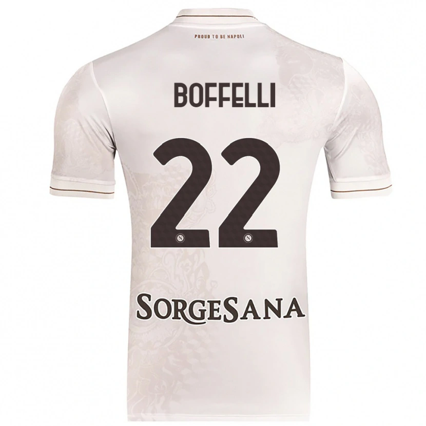 Danxen Mulher Camisola Valerio Boffelli #22 Champagne Marrom Alternativa 2025/26 Camisa