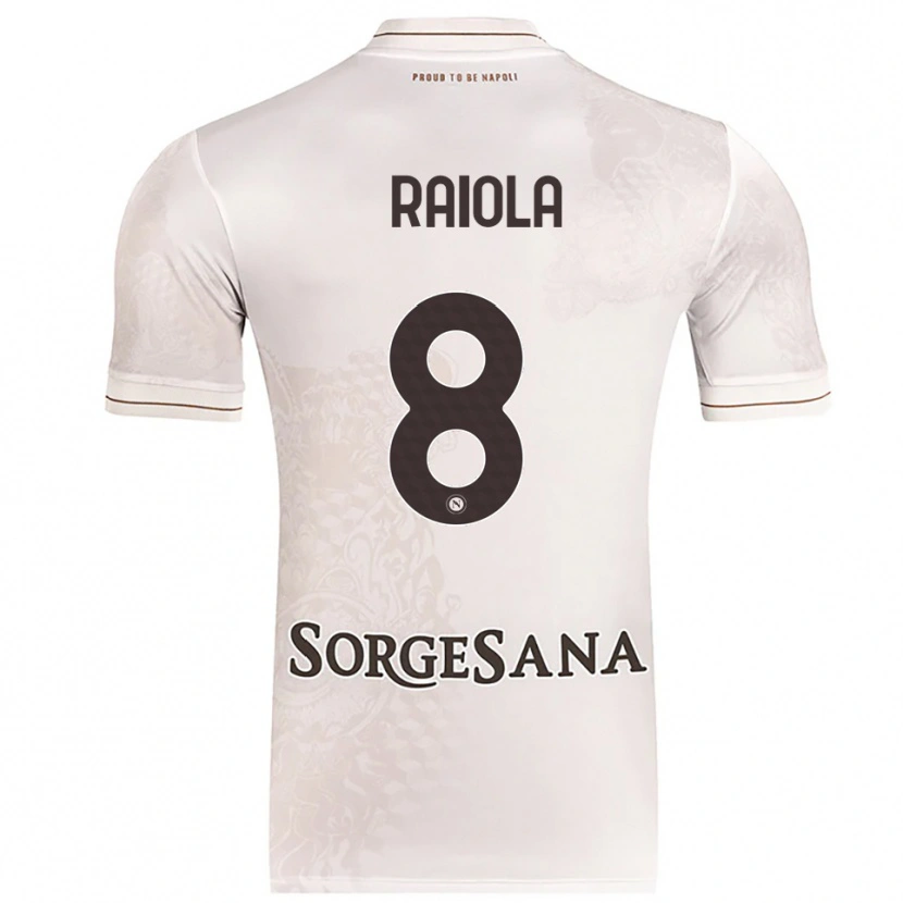 Danxen Mulher Camisola Arturo Raiola #8 Champagne Marrom Alternativa 2025/26 Camisa