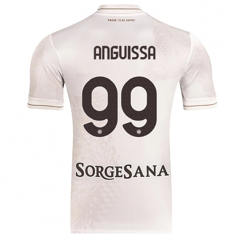 Danxen Mulher Camisola Frank Anguissa #99 Champagne Marrom Alternativa 2025/26 Camisa