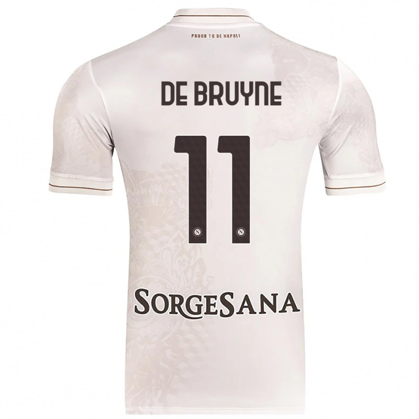Danxen Mulher Camisola Kevin De Bruyne #11 Champagne Marrom Alternativa 2025/26 Camisa