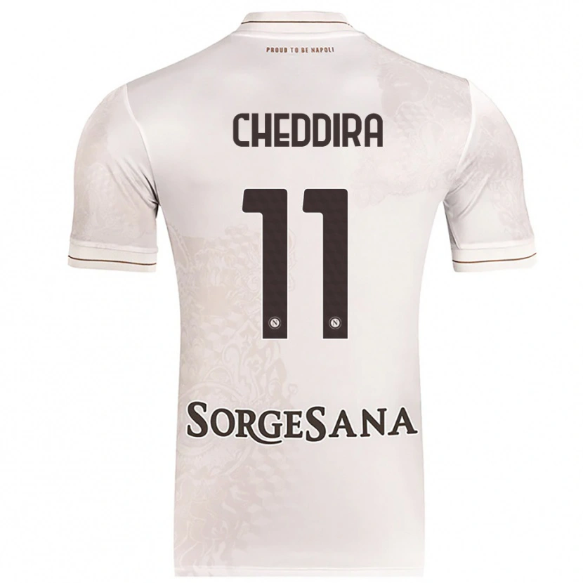 Danxen Mulher Camisola Walid Cheddira #11 Champagne Marrom Alternativa 2025/26 Camisa