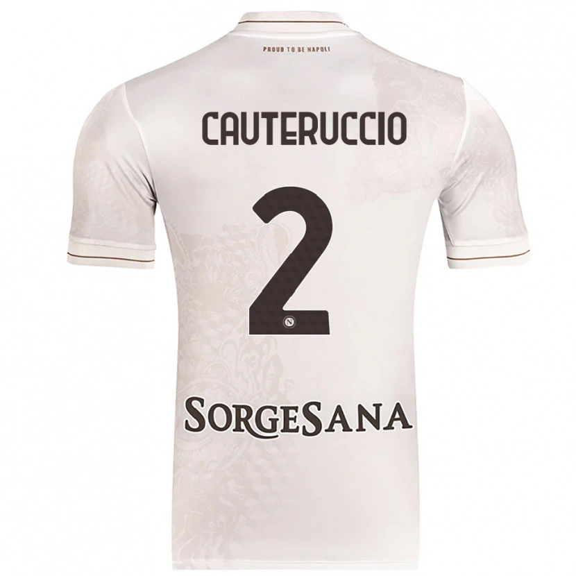 Danxen Mulher Camisola Walter Cauteruccio #2 Champagne Marrom Alternativa 2025/26 Camisa