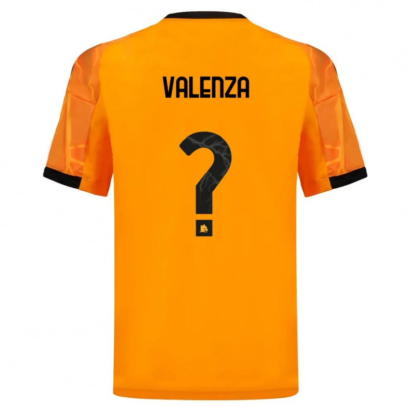 Danxen Mulher Camisola Salvatore Valenza #0 Laranja Preto Alternativa 2025/26 Camisa