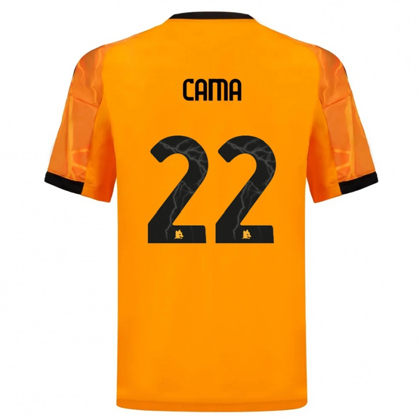 Danxen Mulher Camisola Cristian Cama #22 Laranja Preto Alternativa 2025/26 Camisa
