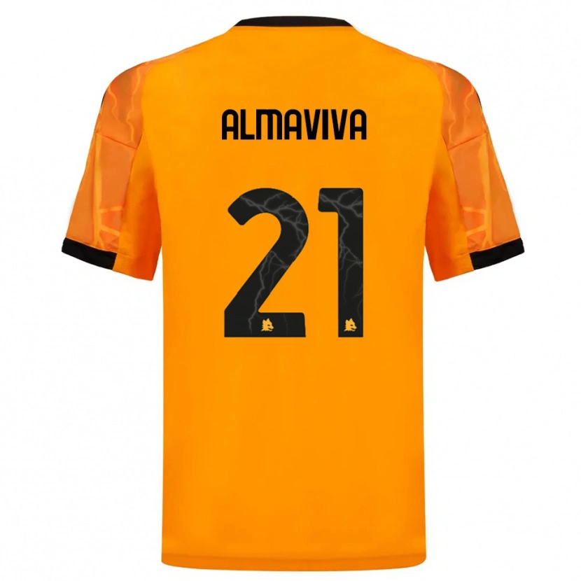 Danxen Mulher Camisola Mattia Almaviva #21 Laranja Preto Alternativa 2025/26 Camisa