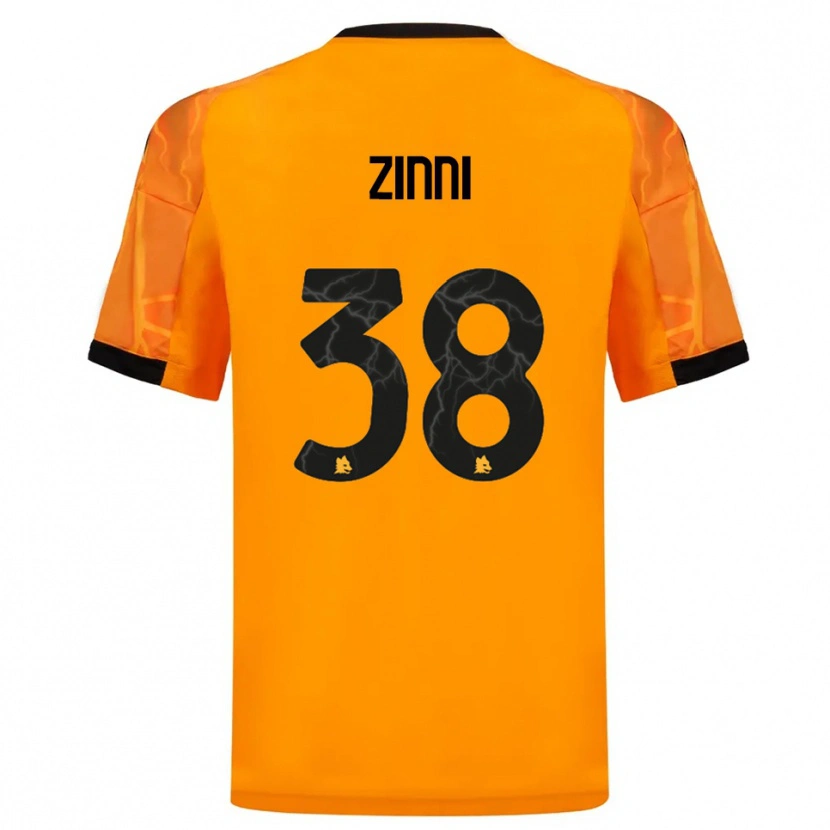 Danxen Mulher Camisola Raul Zinni #38 Laranja Preto Alternativa 2025/26 Camisa