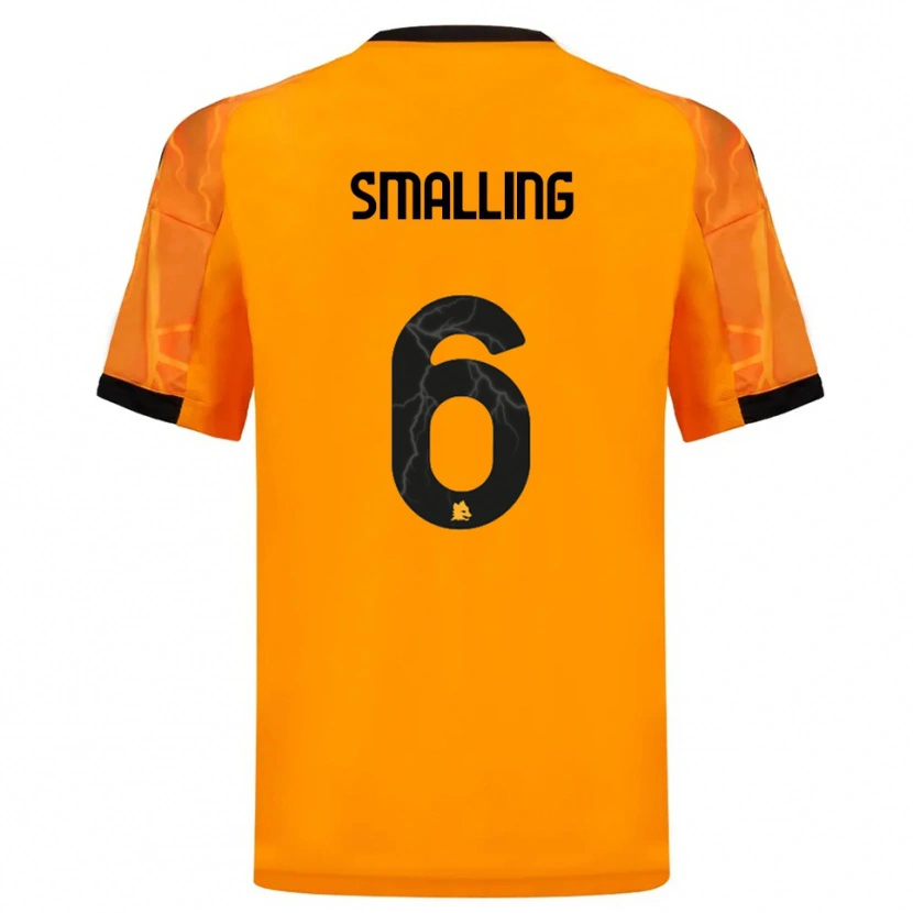 Danxen Mulher Camisola Chris Smalling #6 Laranja Preto Alternativa 2025/26 Camisa