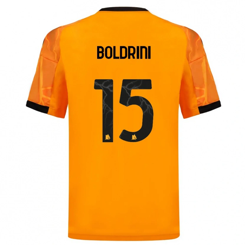 Danxen Mulher Camisola Mattia Boldrini #15 Laranja Preto Alternativa 2025/26 Camisa