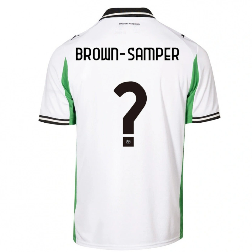 Danxen Mulher Camisola Isaac Brown-Samper #0 Branco Verde Preto Alternativa 2025/26 Camisa