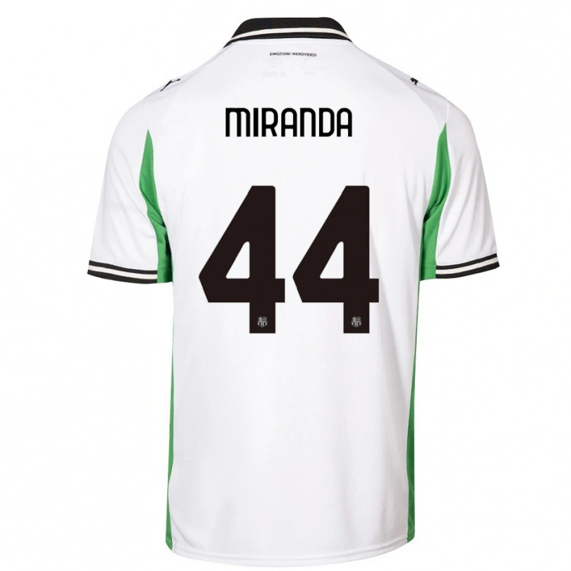 Danxen Mulher Camisola Kevin Miranda #44 Branco Verde Preto Alternativa 2025/26 Camisa