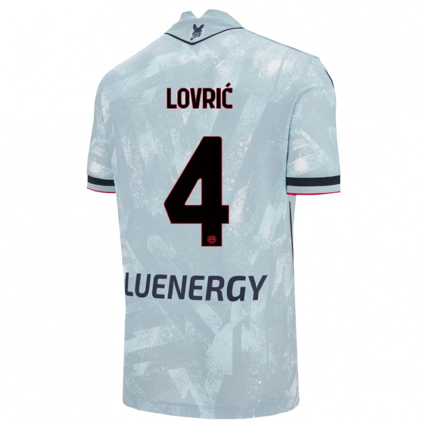 Danxen Mulher Camisola Sandi Lovrić #4 Azul Claro Preto Alternativa 2025/26 Camisa