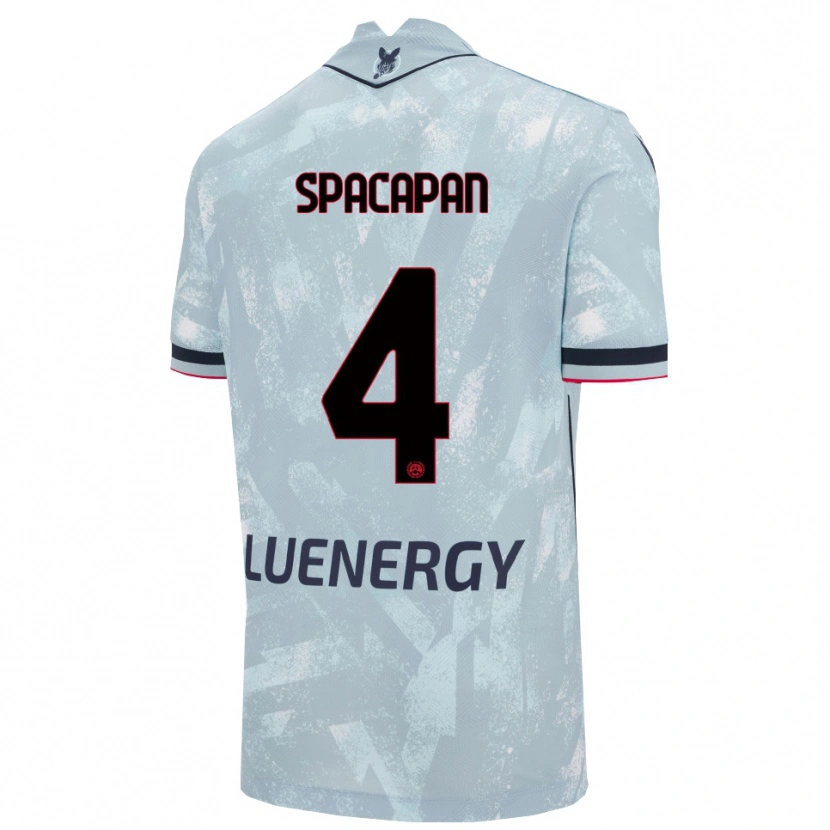 Danxen Mulher Camisola Luka Spacapan #4 Azul Claro Preto Alternativa 2025/26 Camisa