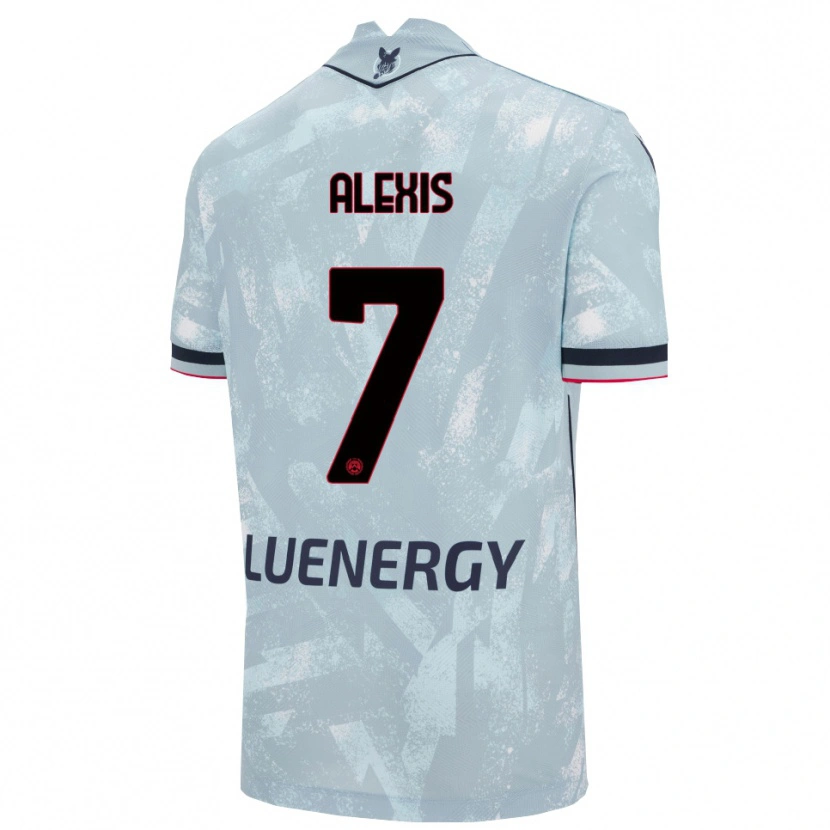 Danxen Mulher Camisola Alexis Sánchez #7 Azul Claro Preto Alternativa 2025/26 Camisa