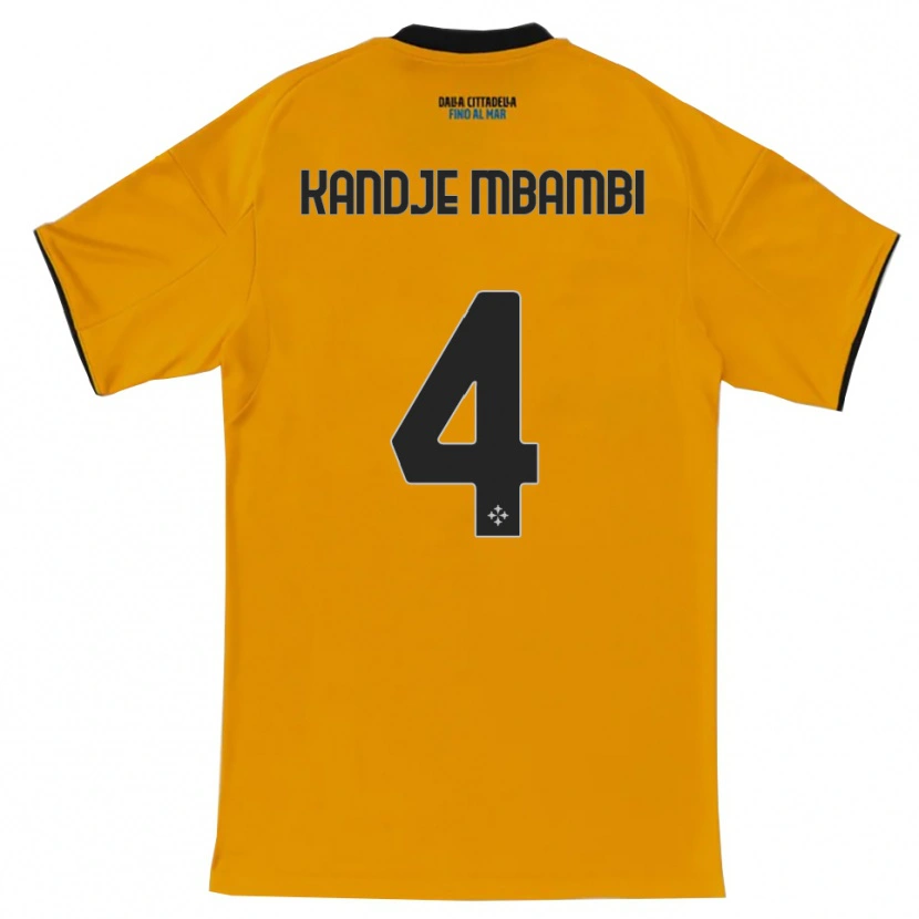 Danxen Mulher Camisola Jeremy Kandje Mbambi #4 Laranja Azul Alternativa 2025/26 Camisa