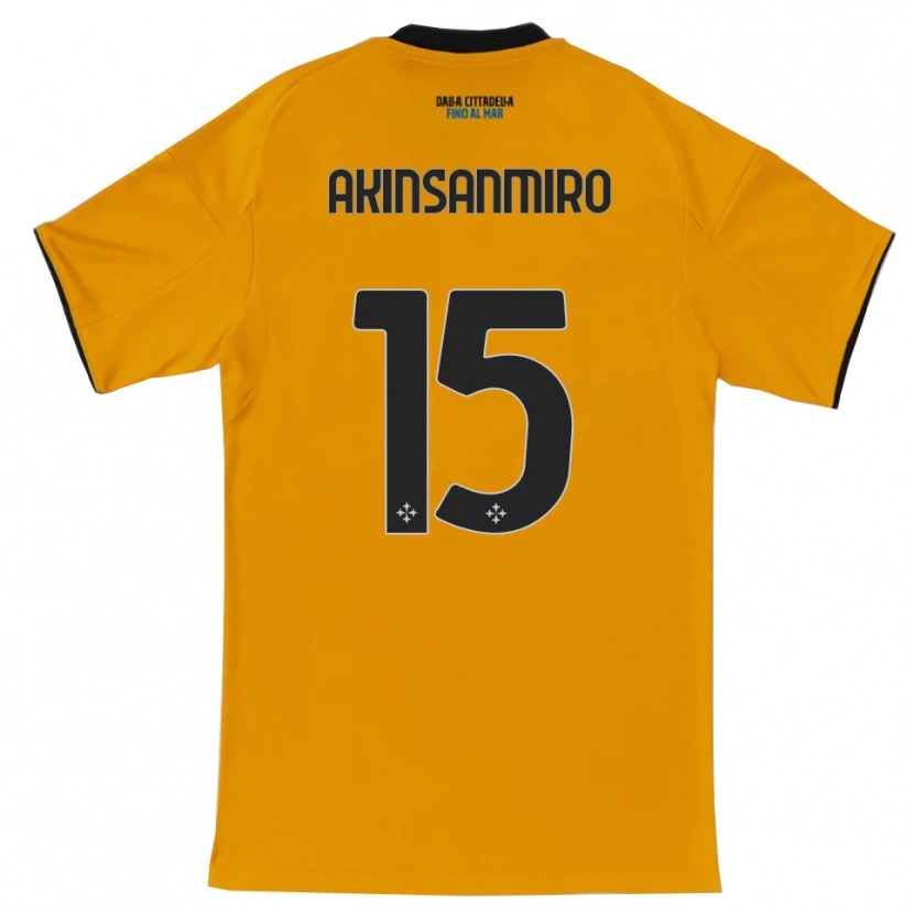 Danxen Mulher Camisola Ebenezer Akinsanmiro #15 Laranja Azul Alternativa 2025/26 Camisa