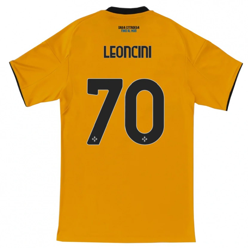 Danxen Mulher Camisola Mattia Leoncini #70 Laranja Azul Alternativa 2025/26 Camisa