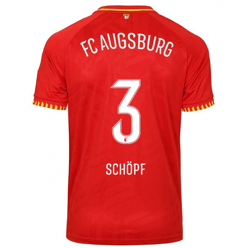 Danxen Mulher Camisola Julia Schöpf #3 Vermelho Amarelo Alternativa 2025/26 Camisa