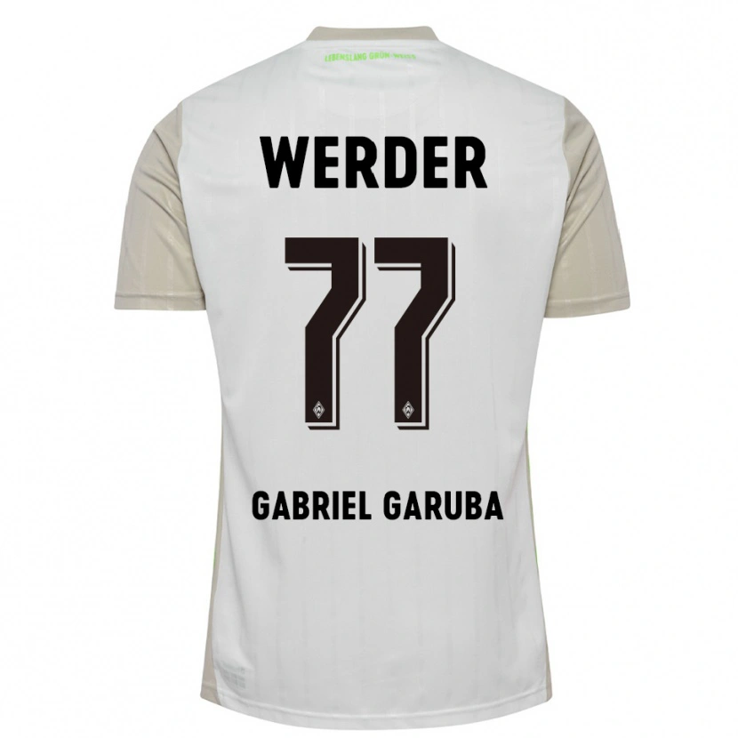 Danxen Mulher Camisola Najib Gabriel Garuba #77 Branco Preto Alternativa 2025/26 Camisa