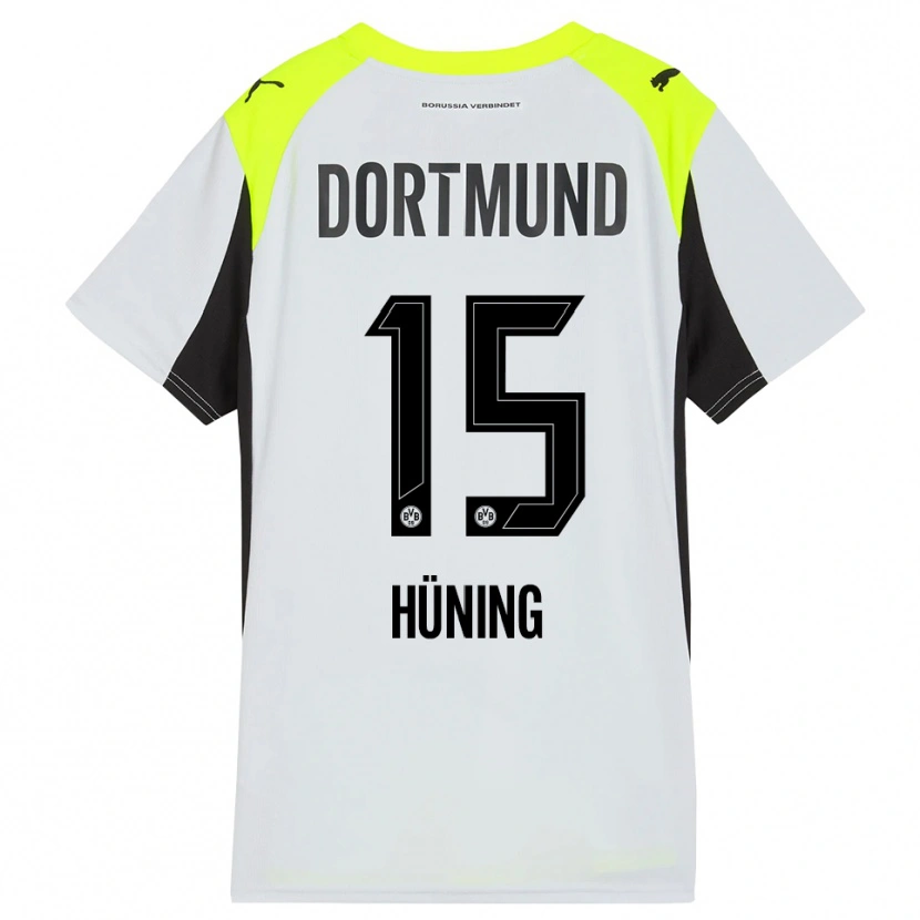 Danxen Mulher Camisola Ben Hüning #15 Amarelo Fluorescente Alternativa 2025/26 Camisa