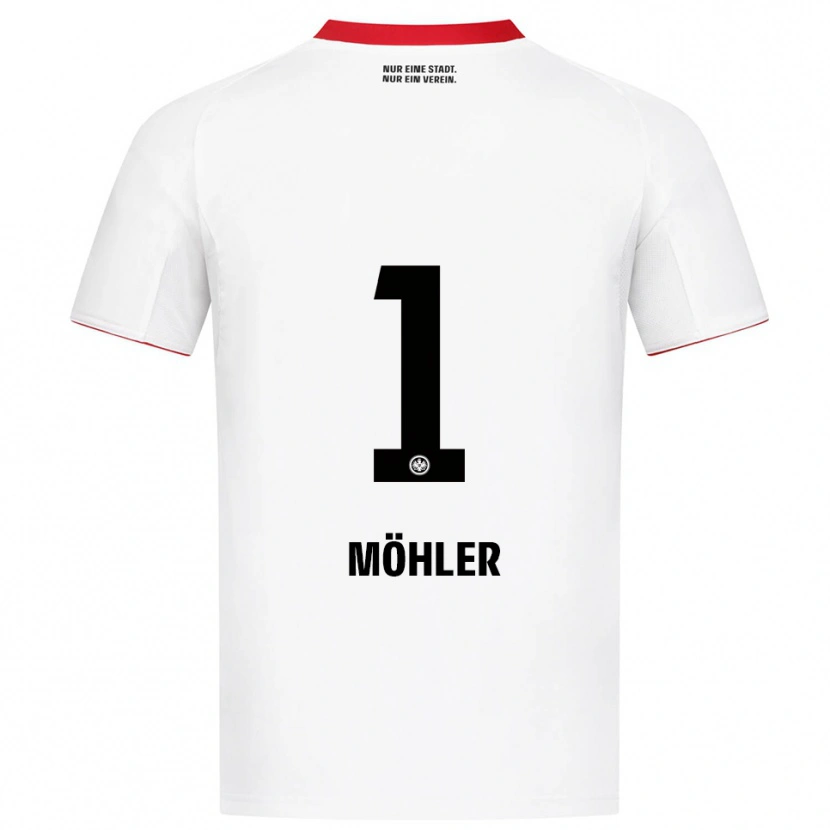 Danxen Mulher Camisola Emil Möhler #1 Branco Vermelho Alternativa 2025/26 Camisa