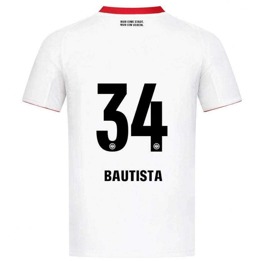 Danxen Mulher Camisola Davis Bautista #34 Branco Vermelho Alternativa 2025/26 Camisa